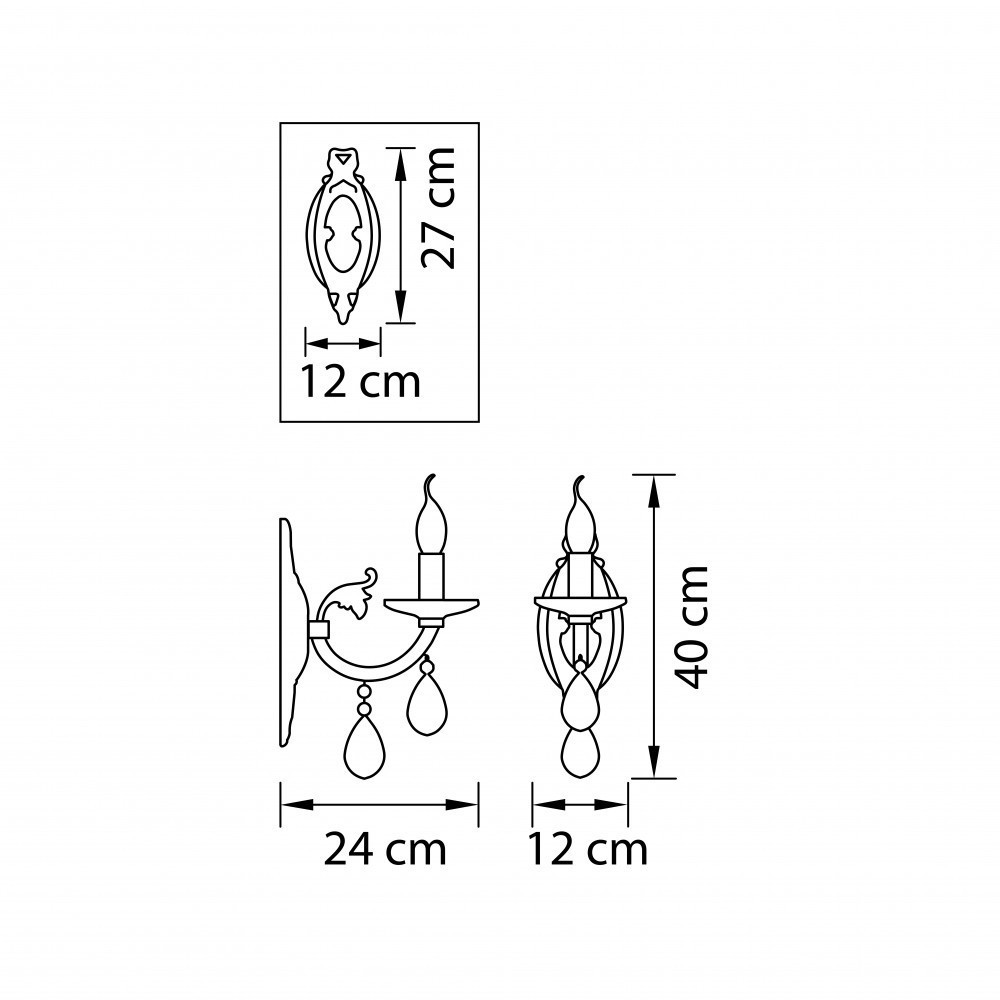 Lightstar (MB600005-1A) Бра STREGARO 1х60W E14 ЗОЛОТО (в комплекте) Lightstar (MB600005-1A) Бра STREGARO 1х60W E14 ЗОЛОТО (в комплекте)