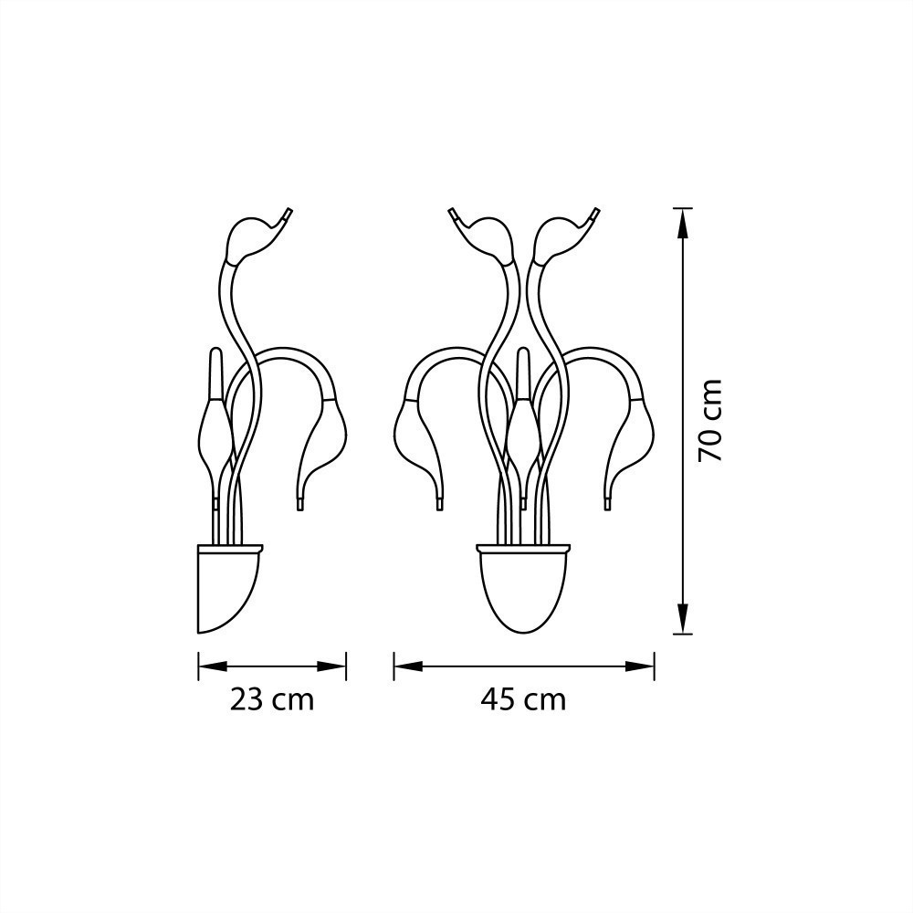 Lightstar (MB8098-5A CR) Бра Cigno collo 5х20W G4  ХРОМ (в комплекте) Lightstar (MB8098-5A CR) Бра Cigno collo 5х20W G4  ХРОМ (в комплекте)